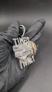 Collier Pendentif Monnaie Intemporel en Moissanite de Luxe, Breloque Montre Iced Out, Bijou Hip Hop Tendance en Argent, Cadeau - Product Image 3