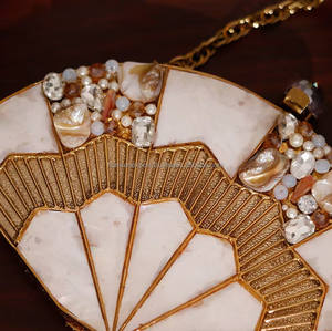 MOTHER of <b>PEARL</b> Luxurious Wedding Handbag Customizable Indian Party <b>Clutch</b> by Humran Export - Product Image 3