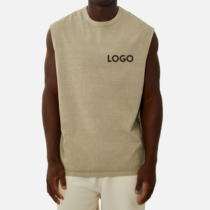 Nouveau Débardeur de Sport Homme 2025 Noir 100% Coton 250 GSM Coupe Oversize Personnalisable avec Logo pour Fitness et Gym - Product Image 1