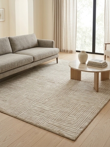 Alfombra Hecha a Mano con Nudos, Diseño Floral Tradicional - Product Image 2