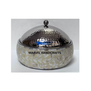 Casserole de service en acier inoxydable, incrustation de nacre en bois, chauffe-plat, serpillière, ustensiles de cuisine, nouvelle collection - Product Image 2