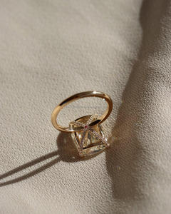 เพชรแท้จากธรรมชาติ18K14K แข็งทองสีเหลืองสีขาวโรสโกลด์ MOQ 1ชิ้น - Product Image 2