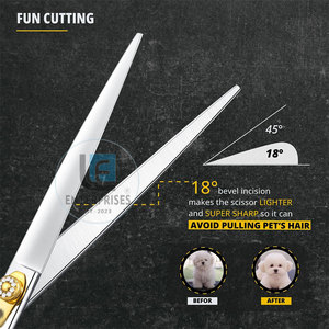 Unique Style Hot Sale Stainless Steel Manual Straight Pet Grooming <b>Scissors</b> Low MOQ New Design - Product Image 3