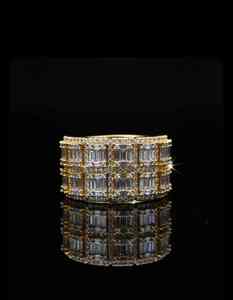 Square Diamond <b>Ring</b> Gold Hip Hop Iced Out Style 925 <b>Silver</b> or 10K 14K Gold Finish Streetwear Statement <b>Ring</b> for <b>Men</b> Bling - Product Image 1