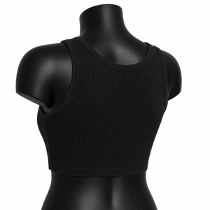Top Corto Acanalado Personalizado para Mujer, Sin Mangas, para Gimnasio, Yoga, Fitness, Ropa Deportiva, OEM, Venta al Por Mayor, Alta Calidad, Precio Económico, Transpirable - Product Image 2