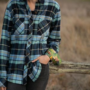 Camisa de Franela para Mujer, Estilo Casual, con Botones al Frente, Color Sólido, 100% Algodón, para Primavera, Otoño y Verano, Venta al Por Mayor - Product Image 4