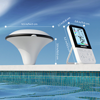 Pour IBS-P05R – Ensemble thermomètre de piscine solaire en plastique avec lumière ambiante, Wi-Fi, étanche IP68, garantie 12 mois, OEM/ODM
