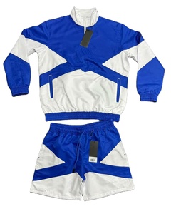 Ropa Deportiva al por Mayor, Conjunto Deportivo Personalizado para Hombre, Traje Deportivo, Chaqueta Cortavientos, Conjunto de 2 Piezas, Ropa Deportiva Informal, Sudadera con Capucha y Pantalones Cortos - Product Image 1