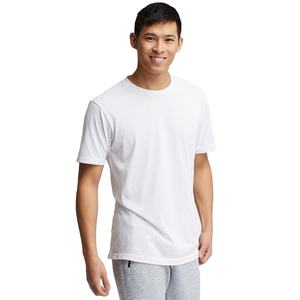 T-shirts pour hommes à manches courtes col rond noir et blanc / T-shirt en coton et polyester de qualité supérieure pour hommes 2021 à bas prix, simple et rond - Product Image 3