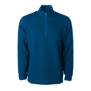 INDEX SPORTS WEAR Sudadera de Forro Polar Verde para Hombre, Cierre de Cremallera de un Cuarto, Corte Regular, Color Sólido, Deportiva, Manga Larga, para Otoño - Product Image 3