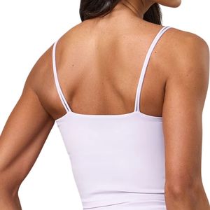 Camiseta sin mangas larga blanca para mujer, ajustada, elástica, para fitness, gimnasio, entrenamiento, estilo de vida, ropa de moda - Product Image 4