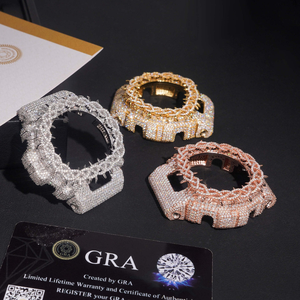 Starspire Jewels High-end Hip Hop Diamond GShock Case <b>Model</b> 6900 VVS <b>D</b> Color Iced Watch Bezel Moissanite Silver/Silvertoned - Product Image 3