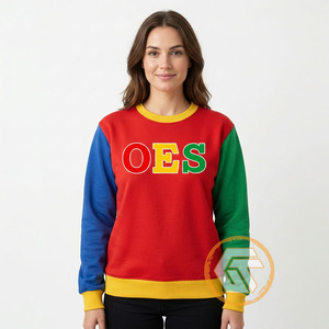 เสื้อสเวตเชิ้ตผ้าฝ้ายฟลีซปักลายอีสเทิร์นสตาร์แบบกำหนดเองสำหรับฤดูหนาว พร้อมโลโก้ด้านหน้า สไตล์เกาหลี-กรีก เป็นมิตรต่อสิ่งแวดล้อม - Product Image 2