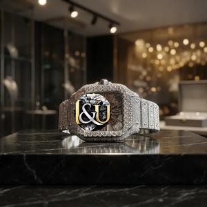 Luxury Fashion Antique Full Pave VVS Moissanite Square <b>Skeleton</b> Stainless Steel Men's <b>Watch</b> with <b>Automatic</b> Mechanical Movement - Product Image 3