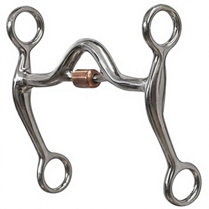 Bocado de cobre de caña larga tipo Tom Thumb para caballo, nuevo, marca Western. - Product Image 3