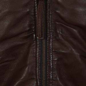 Wholesale Men's Genuine Leather Jacket with <b>Fur</b> <b>Trim</b> and Stand Collar Breathable Zipper Front Streetwear Winter Outerwear - Product Image 2