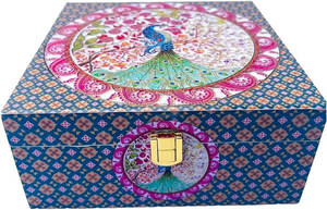 Boîte à bijoux carrée personnalisable en bois massif émaillé poli, faite à la main, pour mariage et fêtes, meilleure qualité, décoration intérieure, artisanat indien - Product Image 5