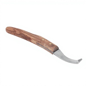 Cincel profesional ligero para pezuñas de caballo con mango de madera, cortador manual de pezuñas, cuchillo de acero inoxidable para pezuñas, herramienta de aseo para establos - Product Image 6