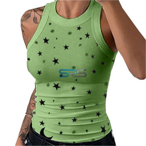 เสื้อกล้ามถักทรงโอเวอร์ไซส์ แขนกุด ระบายอากาศได้ดี แต่งลูกปัด สีพื้น สำหรับผู้หญิง สไตล์ลำลองพื้นฐาน มีให้เลือก 8 สี - Product Image 4