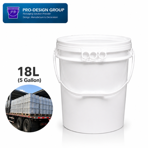 18L Plastic Resin Container with Handle and Flat Lid for Resin Storage and Transport - Product Image 1