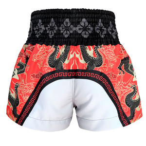 Traditional Thai Style Muay Thai Shorts Solid Pattern Authentic Kickboxing Trunks Men Women Canvas <b>Stretch</b> Lightweight Durable - Product Image 2