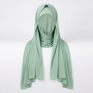 Hijab en jersey de luxe pour femmes, respirant, antibactérien, léger, écharpe islamique, fournisseur OEM ODM - Product Image 5