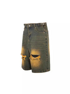 Jeans Cortos de Hombre, Diseño Personalizado de Fábrica, 100% Algodón, Estilo Urbano - Product Image 3