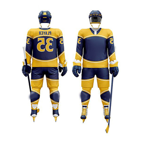 Uniforme de Hockey sobre Hielo Personalizado al por Mayor, Conjunto Transpirable de Manga Larga, Uniforme de Hockey sobre Hielo Personalizado de Alta Gama con Costuras Resistentes para Equipo - Product Image 6