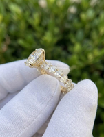Brillanter 1,20 Karat Ovaler Schliff E VVS2 VS1 Labor-Gezüchteter Diamant-Verlobungsring IGI-Zertifiziert Vergoldet 10K/14K/18K Vintage Damenring