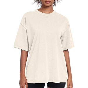 Camiseta Gráfica de Color Sólido para Mujer, Talla Grande, Cuello Redondo, Transpirable, 100% Algodón, Estilo Casual, Verano, Ecológica, Secado Rápido, Personalizada - Product Image 6