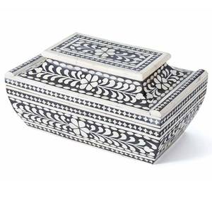 Nueva llegada: Caja de joyería con incrustaciones de hueso tallada a mano, caja de almacenamiento decorativa de hueso, organizador de joyas con incrustaciones de hueso a precio mayorista - Product Image 3