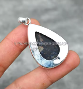 Anillo de sodalita natural, estilo bohemio Vintage, hecho a mano, anillo de piedras preciosas Chapado en plata 925 para ropa de fiesta o patrón de amantes de regalos - Product Image 2