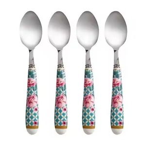 Trending Style <b>Cutlery</b> Set Satin Gold Finish Pink Marble Resin Handle Stainless Steel 4pcs Wedding Party Flatware <b>Cutlery</b> Set - Product Image 5