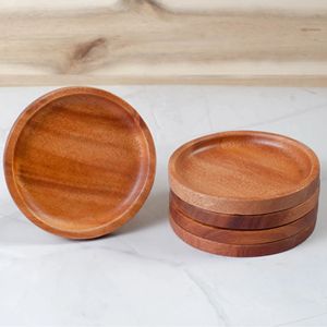 Juego de Posavasos Cuadrados de Madera, Portavasos de Madera Maciza Hechos a Mano para Restaurantes, Cafeterías, Hogares y Oficinas - Product Image 4