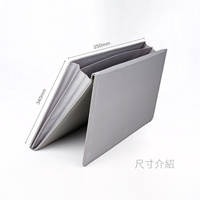 Carpeta de Cuero Gris Clásica para Documentos, Tipo Acordeón