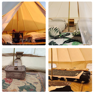 Tente cloche en toile ignifuge et imperméable pour glamping en extérieur, nouveau design, 3M, 4M, 5M, 6M, 7M, avec deux portes, en vente - Product Image 3
