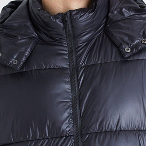 2026 Men Hooded Puffer Jacket Windproof <b>Winter</b> <b>Coat</b> <b>Thick</b> Polyester Wadding Regular Fit Zipper Closure Casual Style - Product Image 4