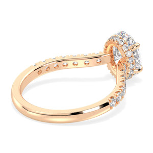 REYES – bagues de fiançailles en or Rose 14 carats pour femmes, bijoux fins de haute qualité, cadeau d'anniversaire de luxe pour elle - Product Image 4