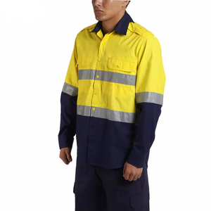 Vêtements de travail de sécurité de classe 2 en gros à prix réduit, étiquette personnalisée, chemises de travail FR durables à haute visibilité et réfléchissantes - Product Image 2