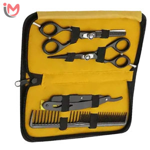 Kit de Coiffure Professionnel de Haute Qualité et Durable pour Salon de Barbier, Ensemble de Peignes et Ciseaux en Acier Inoxydable, Rasoir de Démêlage, Outil de Beauté OEM - Product Image 2