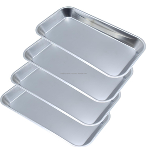Plateau chirurgical manuel en acier inoxydable de haute qualité pour usage dentaire, hospitalier et en laboratoire, certifié CE ISO, autoclavable, OEM ODM, vente en gros - Product Image 1