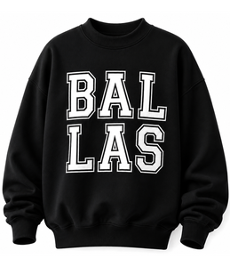 Sudadera de cuello redondo extragrande con estampado de letras Balas OEM para mujer, forro polar, estilo casual, manga larga, moda de invierno - Product Image 6
