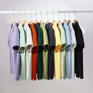 Camiseta polo de negocios de alta gama, 380 gramos de tela de algodón, impresión digital personalizada, holgada y transpirable, talla grande. - Product Image 6