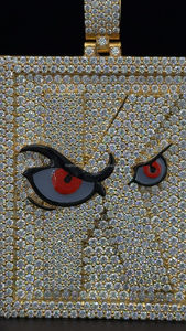 เงิน925 hip hop Full Moissanite ประดับด้วยเพชรสีแดงและสีขาวจี้รูปสี่เหลี่ยมผืนผ้าจี้ทองคำชุบทองจี้ตาสีขาวสำหรับผู้ชายผู้หญิง - Product Image 2