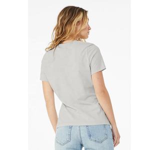 Bella toile femmes couleur argent Jersey T-Shirt à manches courtes coton respirant T-Shirt col rond motif 3D trou creux - Product Image 4