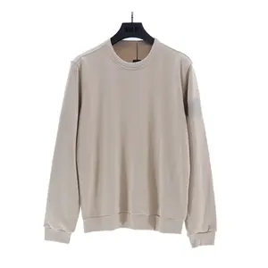 เสื้อสเวตเชิ้ตผู้ชายแบบ unisex ทรงโอเวอร์ไซส์ สไตล์ลำลอง พร้อมลายปัก 3 มิติ ลายเรียบ สามารถสกรีนโลโก้ได้ ผลิตจากผ้าฝ้าย 100% ป้องกันการเป็นขุย - Product Image 3