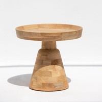 Vandana Orion Mira Ahşap Yan Sehpa Modern Minimalist Masif Ahşap Aksesuar Mobilya