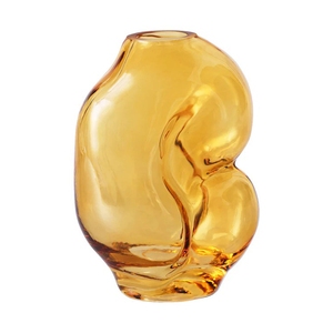 Vase en verre coloré soufflé à la main, organique, solide, artisanal, décoratif, pour la décoration de la maison - Product Image 1