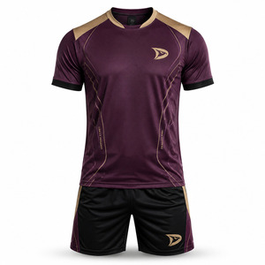 OEM Custom Sublimated Plus Size Anti-Bacterial Breathable <b>Polyester</b> Futsal Wear Set Football Uniform Jersey & <b>Shorts</b> - Product Image 2