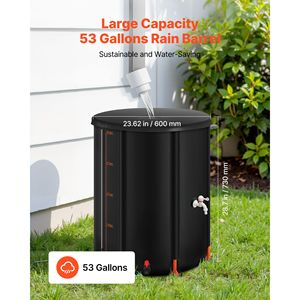 Serbatoio Pieghevole in PVC da 53 Galloni per Raccolta Acqua Piovana da Giardino - Product Image 6